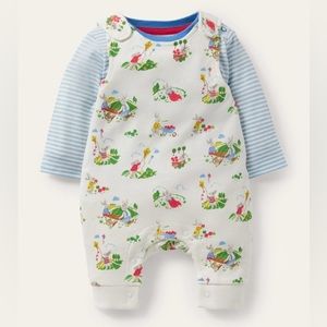 Baby Boden bunny 2-piece overall set, size 18-24 months